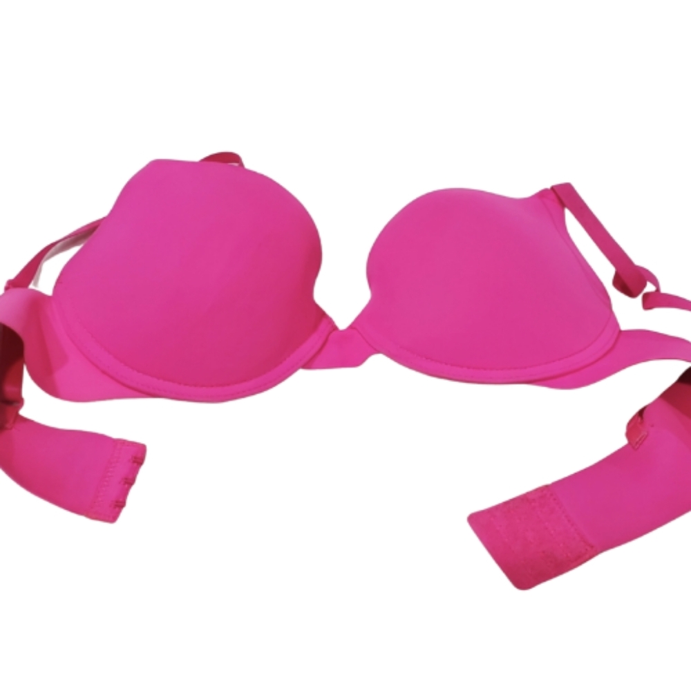XOXO neon 34C bra in neon hot pink - soft & comfy